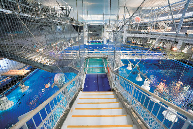 【美ら海水族館の見どころ】魅力①巨大水槽「黒潮の海」を泳ぐジンベエザメは圧巻!