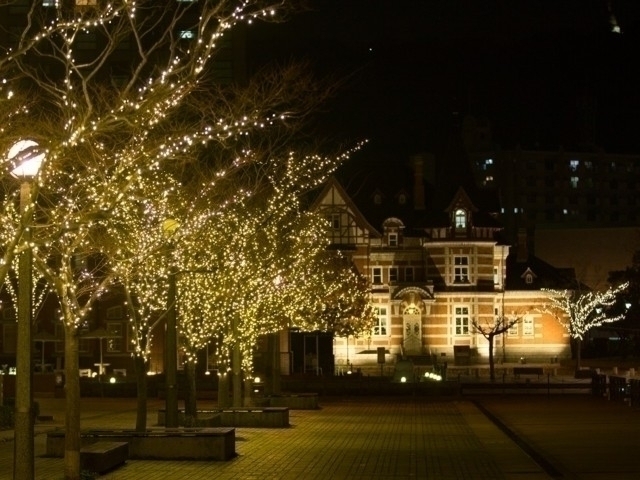 北 クリスマスライトハウス イルミネーションハウス キャンドル置物