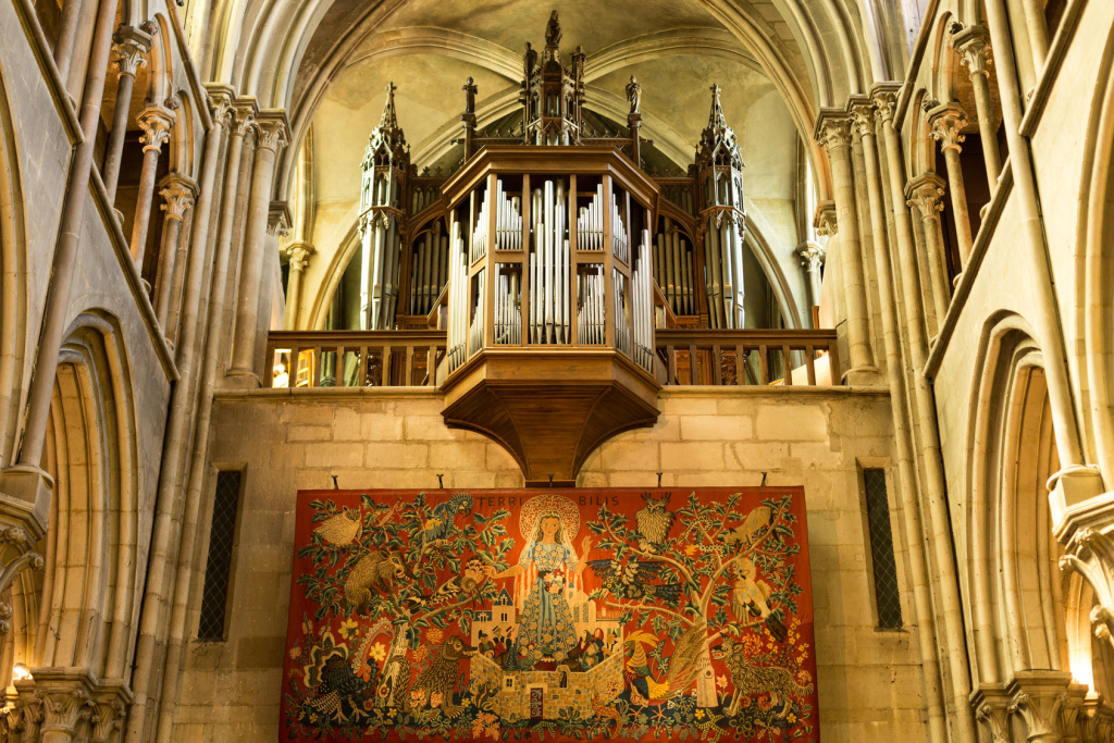 interior of Notre Dame in Dijon, France